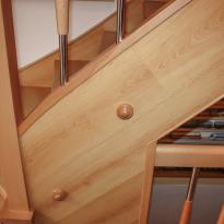 Treppe mit Buche Laminat renovieren